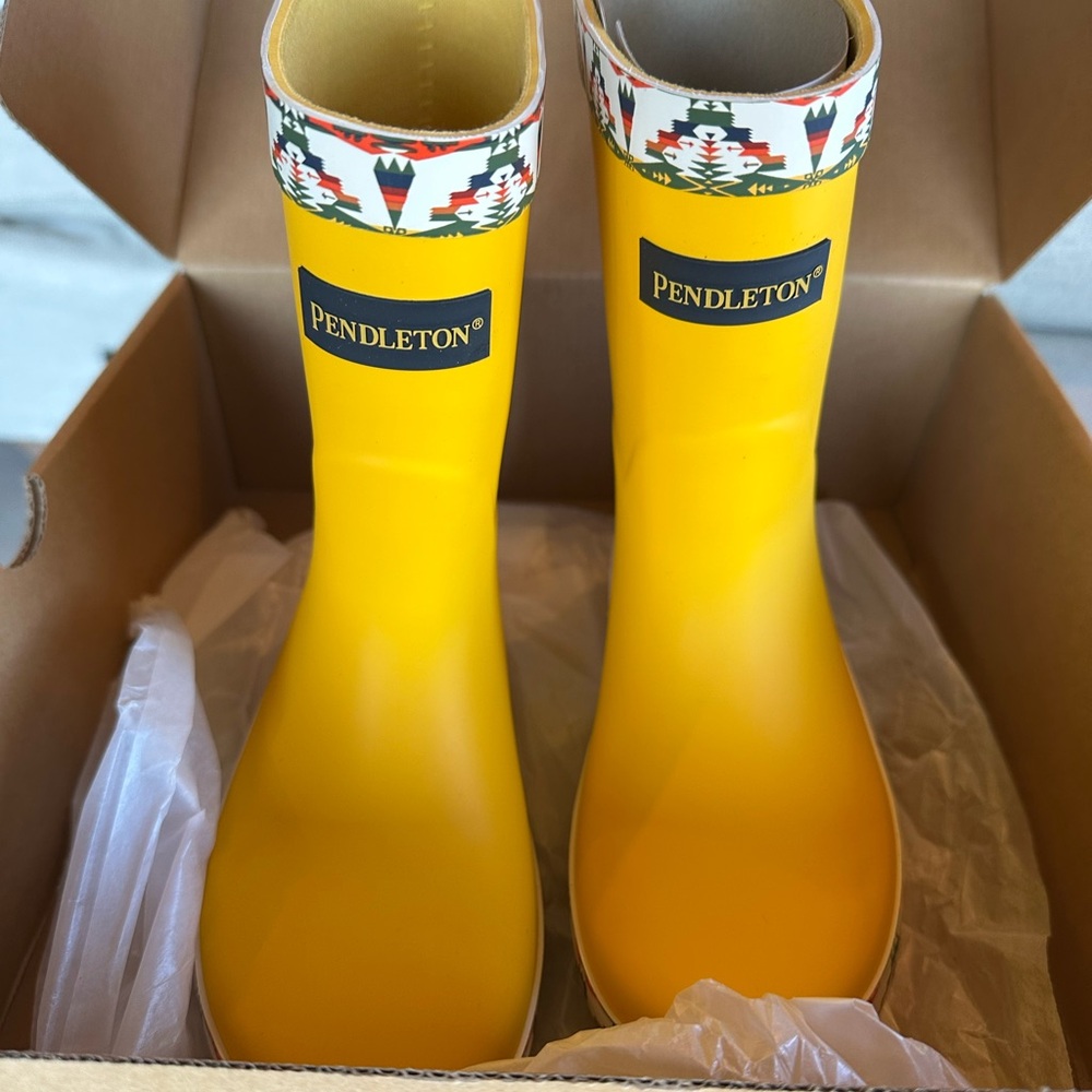 Pendleton Tucson Kids Yellow Patterned Boots - Picture 6 of 7